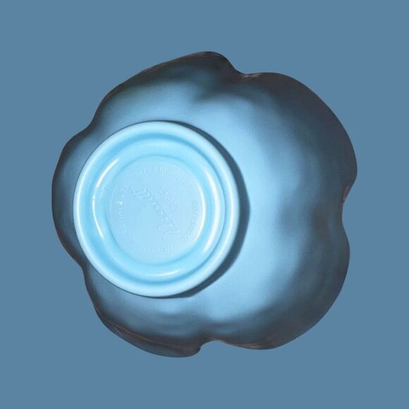 2 Merritt Melamine Green & Blue Floral Sketchbook Watercolor Look Salad Bowls - Picture 4 of 4